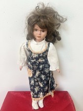 Vintage Porcelain Doll with Floral Dress. Limited Edition.