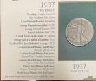 1937 Liberty Walking Half Dollar - 90% Silver - In A Historic Review Package