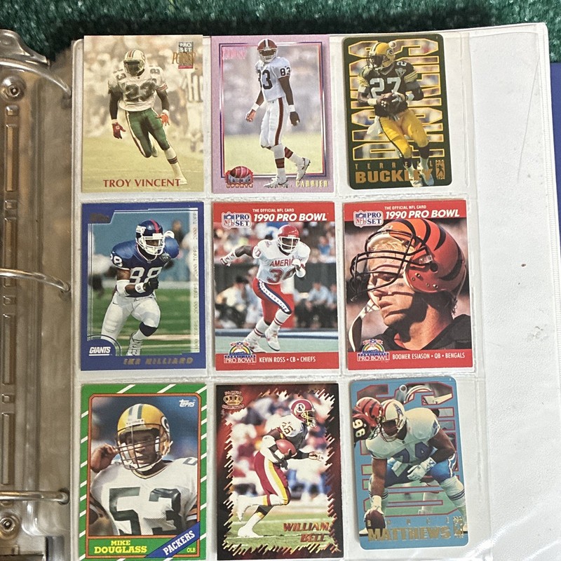 Pro Set 1990 NFL Football Card Lot (9) Troy Vincent Jackson Buckley RC Pro Bowl