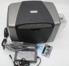 HID Fargo DTC1250e USB Color Card Printer X001800-1 w/ Power Supply - TESTED!