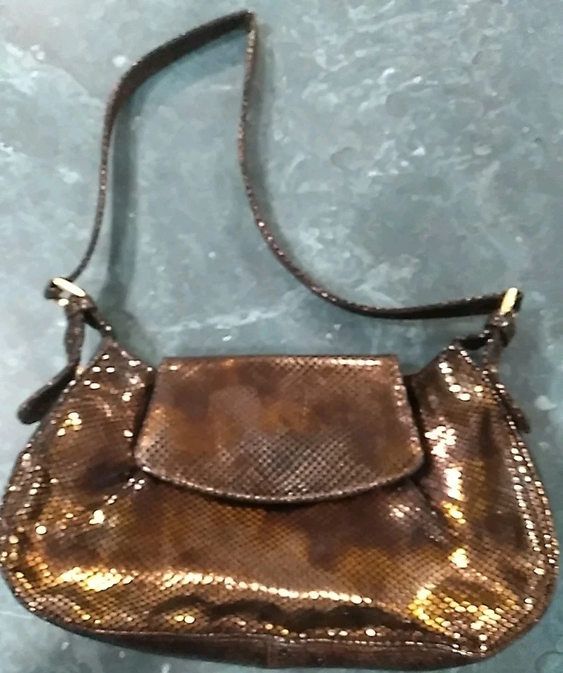 Bolso de Hombro J Reneé Dorado/Marrón Pequeño Lentejuelas Cartera de Cóctel Foto 2 de 4
