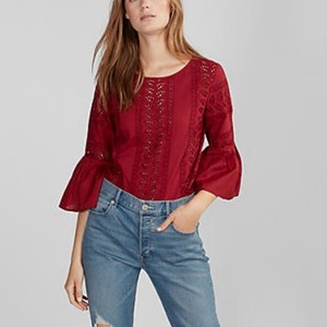 express flutter sleeve top