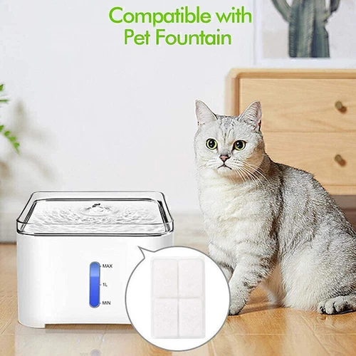 Katzenbrunnen Ersatzfilter für Pet Katzen Hunde Eckig Kohlefilter Trinkbrunnen - Bild 9 von 12
