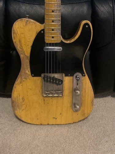 MJT Heavy Aged 1954 Black Guard Telecaster