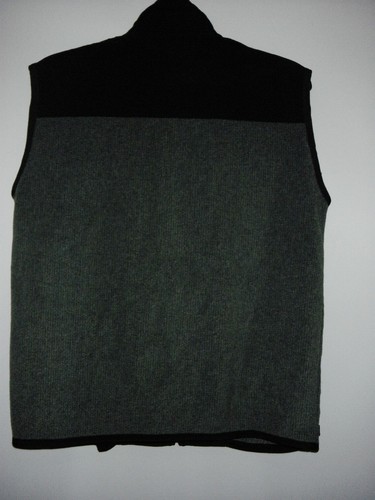 American Eagle Outfitters Men Vest S Gray Black Fleece Full Zip Sleeveless - Picture 5 of 7