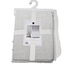Lush D cor Ombre Embroidery Tassel Cotton Shower Curtain Cotton 72x72in Gray