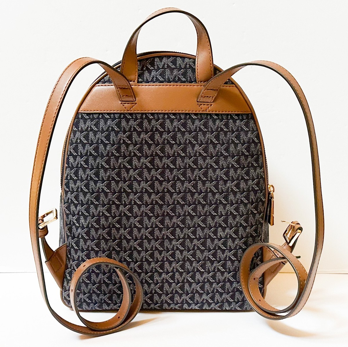 MICHAEL KORS BROOKLYN MEDIUM BACKPACK DARK MK SIGNATURE 
