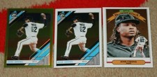JOSE URENA LOT OF 3 2019 OPTIC LIME GREEN PRIZM & BASE & D KINGS #144 MARLINS