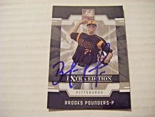 BROOKS POUNDERS signed ROYALS 2009 Donruss EEE baseball card AUTO ROCKIES ANGELS