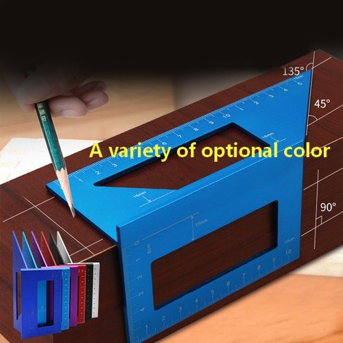 Righello Scriba a Forma di T per Lavorazione Legno 45° Smussato 90° Lega di Alluminio - Foto 1 di 12