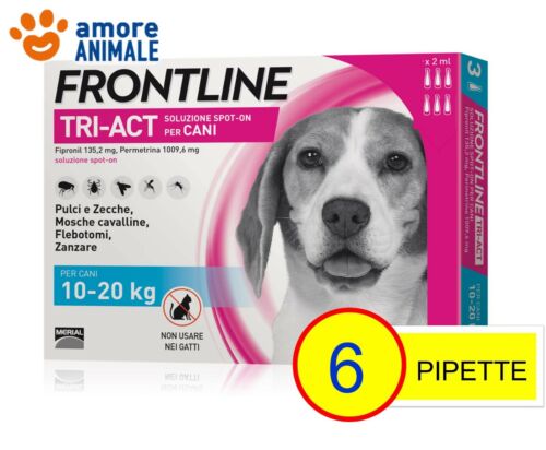 Frontline TRI-ACT 6 pipette per cani 2-5 / 5-10 / 10-20 / 20-40 / 40-60 kg NEW - Foto 5 di 7