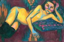 Nude in Yellow : Sonia Delaunay : 1908 : Archival Art Print