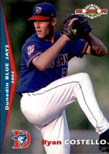 2002 Dunedin Blue Jays Grandstand #8 Ryan Costello Marlton New Jersey NJ Card