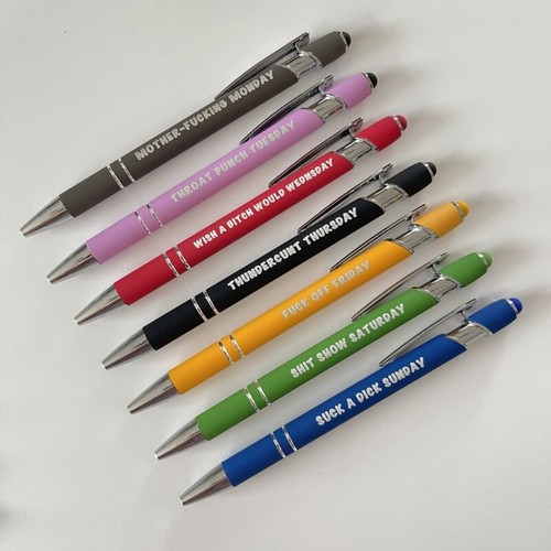 7Pcs Retractable Touching Screen Ballpoint Pen for Writing Journaling Noting
