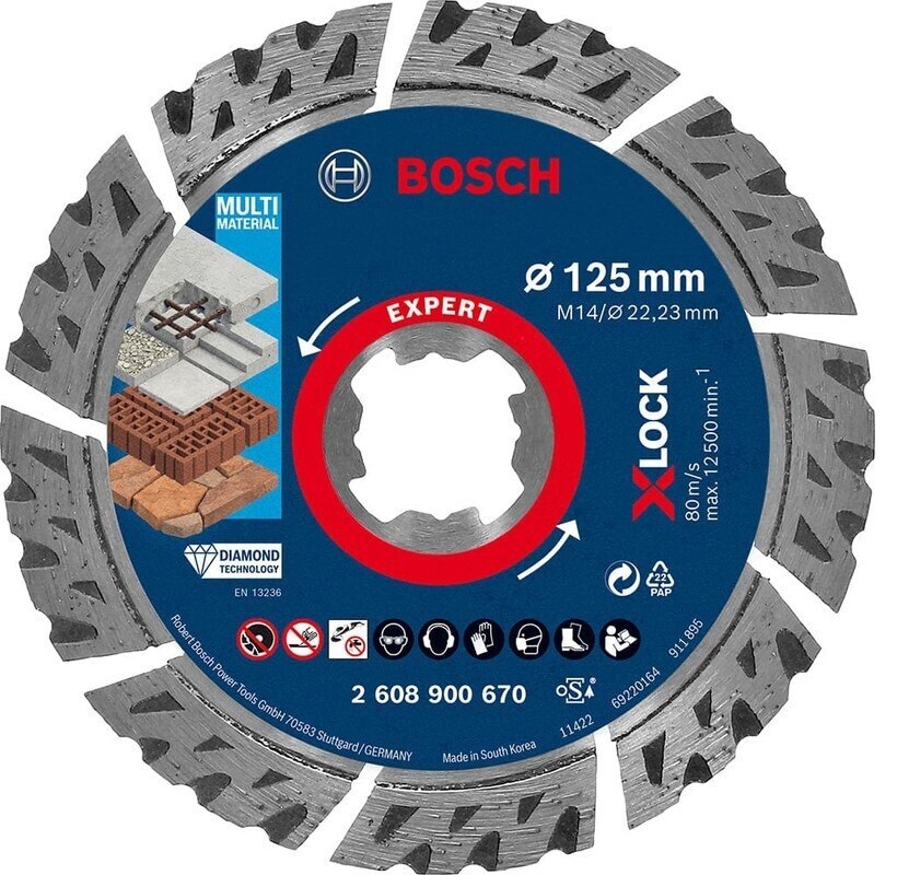 BOSCH X-LOCK DIAMOND WHEEL 125mm 2608900670 | eBay