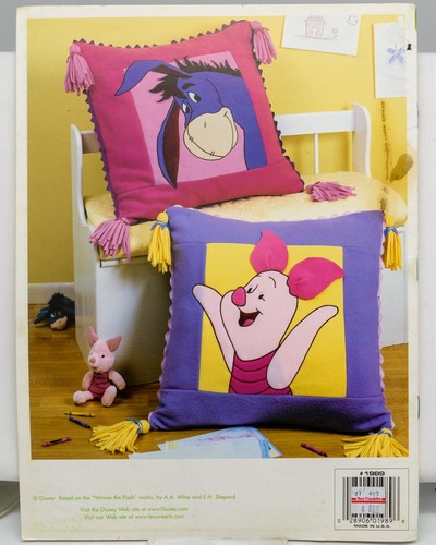 Leisure Arts #1989 Disney/Pooh Fleecy Floor Pillows | 4 Designs/Patterns | EX - Picture 2 of 2