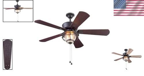 Luxury Matte Bronze LED Ceiling Fan for Bedroom & Living Room - 2400 Lumen Light - Picture 2 of 7