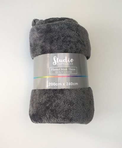 STUDIO COTTON Soft Flannel Mink Throw Fleece Blanket - Picture 49 of 53