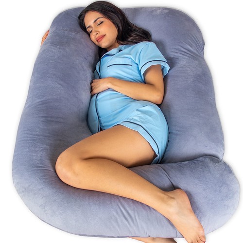 Soft U-Shaped Pregnancy Pillow with Removable Cover - Full Body Pillow for Adult - Picture 9 of 12