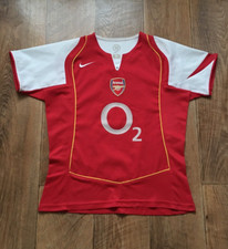 Arsenal 2004 2005 Home Soccer Jersey Football T Shirt Maglia Nike Women Size M