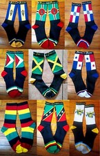 Stylish Flag Fashion Socks - Antigua, Grenada, Puerto Rico, St. Lucia, and more