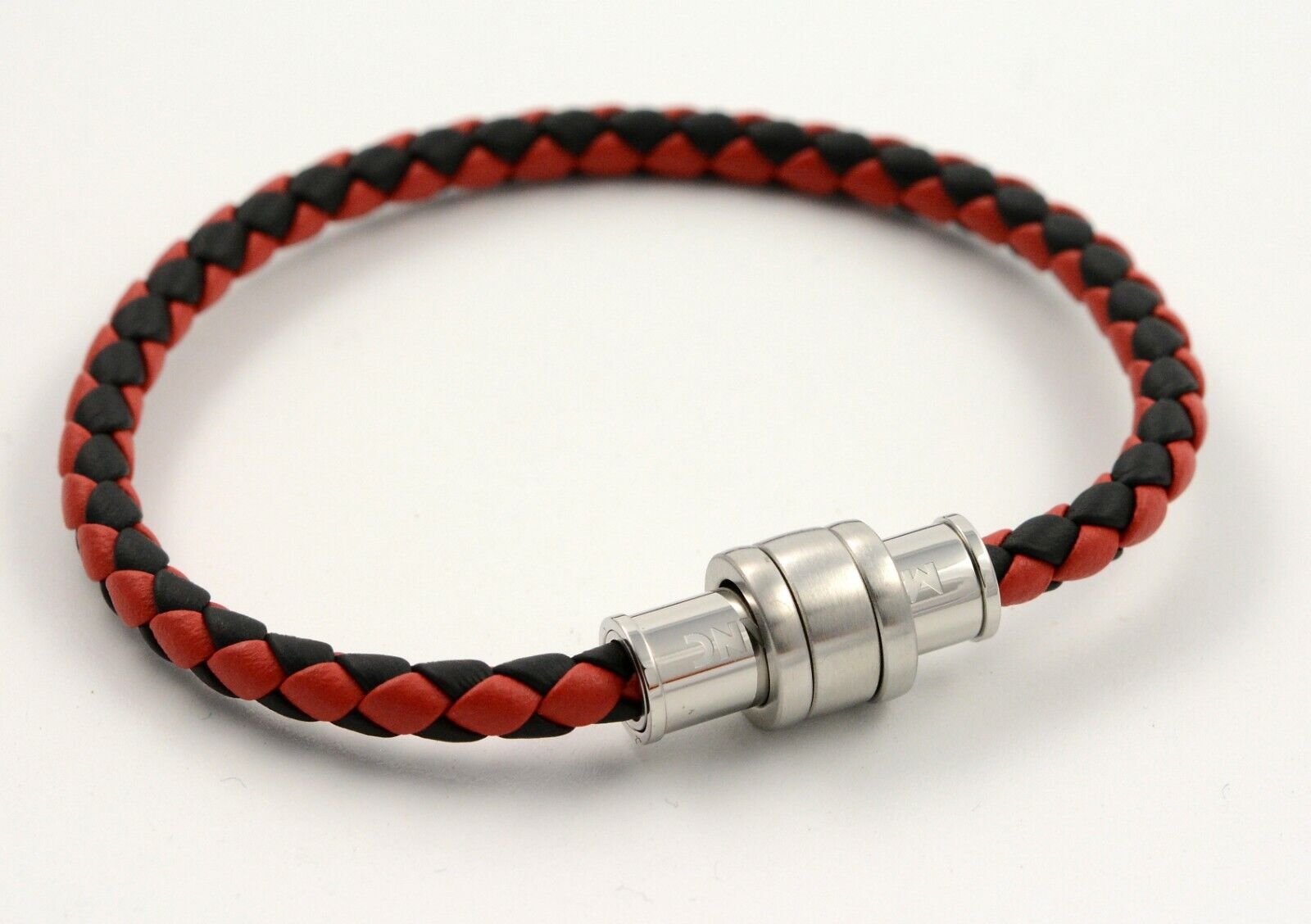 MONTBLANC 11855763 TimeWalker Armband aus Leder Rot Schwarz bracelet 