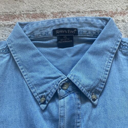 Rivers End Bigos Management Herren GRÖSSE 3XL Denim Langarm - Neu - Bild 3 von 6