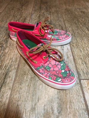 floral boat shoes