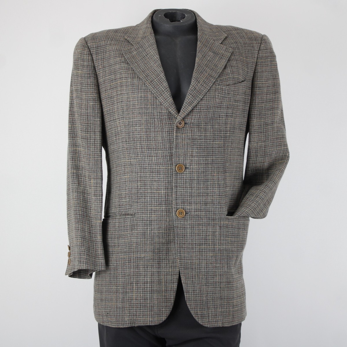 Giorgio Armani Le Collezioni Sz 40 Brown Green Multi Color Linen