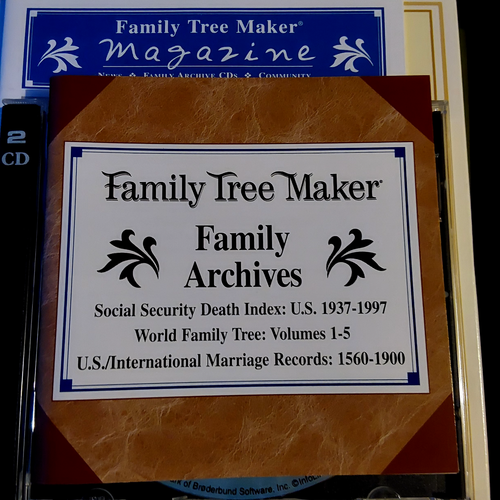 Family Tree Maker Version 5 10-CD Gift Set PC WIN 95/98 Broderbund NEW - Picture 7 of 13