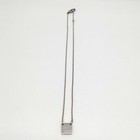 Auth Gucci Sterling Silver Mini Square Tag Pendant Necklace Used