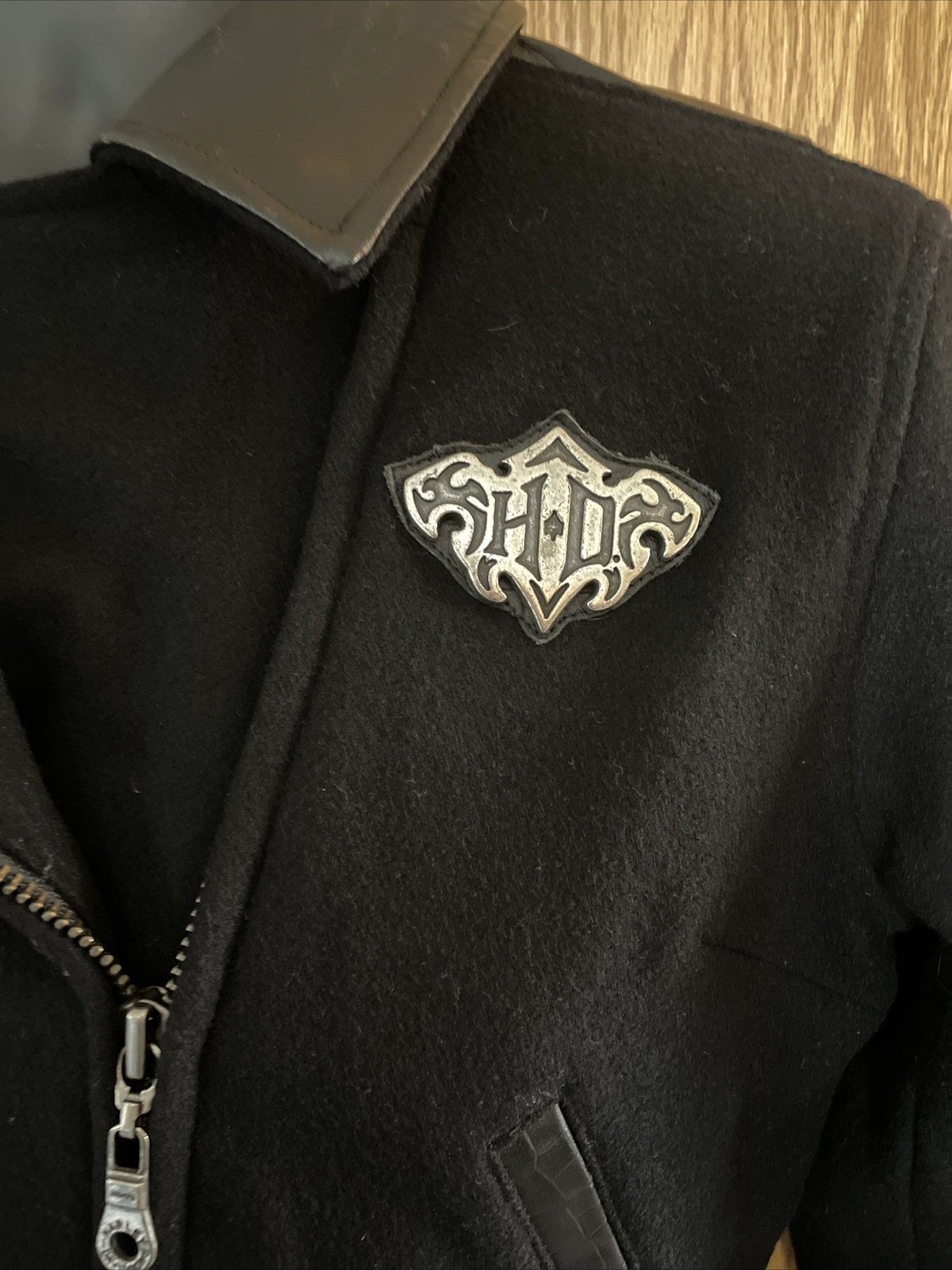 Harley Davidson Womens Jacket Extra Small Wool Mo… - image 8