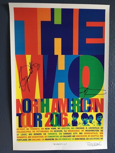 THE WHO HITS 50 - 2016 CONCERT / TOUR AUTOGRAPHED / SIGNED POSTER / LITHOGRAPH! - 第 5/7 張圖片