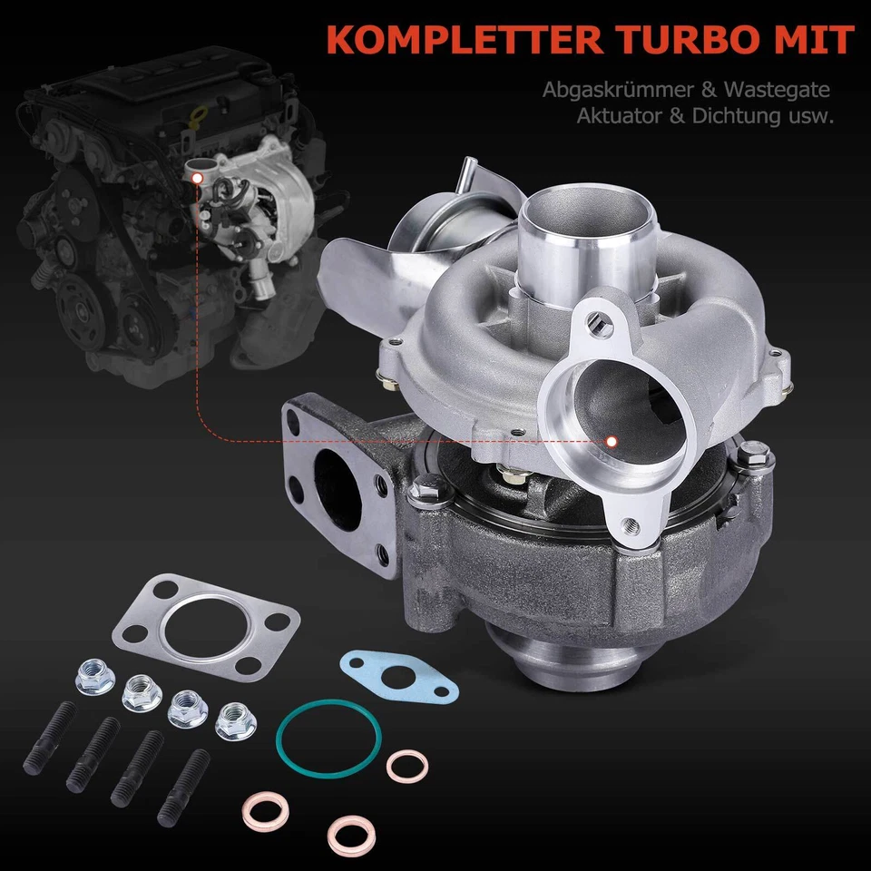 Turbolader für Citroën Berlingo C2 C3 C4 C5 C-Max Focus II Peugeot 207 307 1.6L - Bild 4 von 4