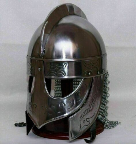 Casco Vikingo Medieval 18 Acero Calibre 18 Cadena de Correo Armadura Correo Correo Correo Correo Correo Correo Correo Correo Correo Correo Correo Correo Latón Bate de - Imagen 3 de 4