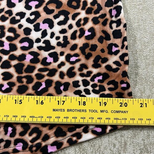 XOXO Nachtwäsche Nachthemd Damen S Leopardenmuster Kurzarm Knielang Lounge - Bild 8 von 11