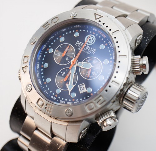 Deep Blue Precision Diver Juggernaut 1000 Quartz Chronograph Watch - Picture 2 of 14