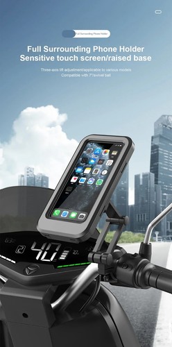 Funda de montaje para teléfono de motocicleta para teléfono de bicicleta para motocicleta scooter impermeable - Imagen 3 de 21