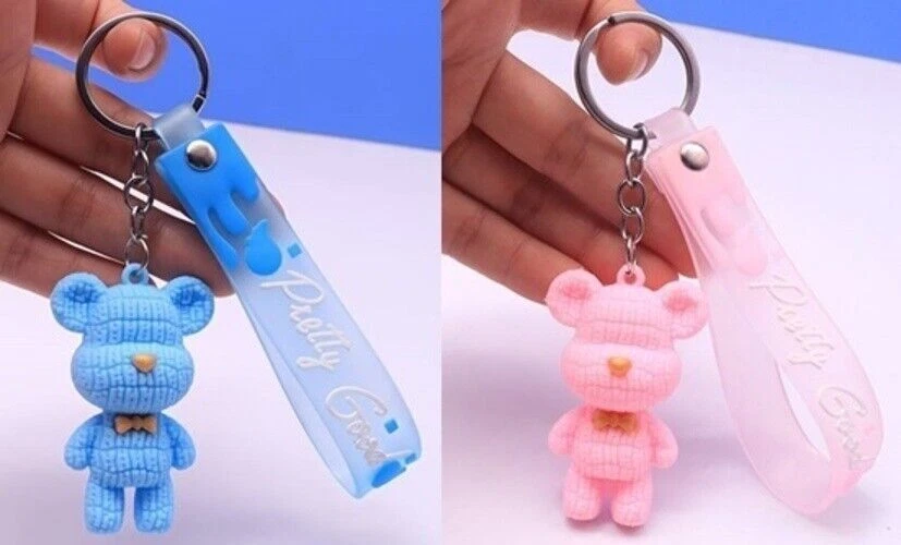 süsser 3D Schlüsselanhänger Teddybär Bär mit zusätzlichem Anhänger Pretty Good