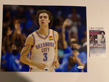 Josh Giddey OKLAHOMA CITY THUNDER STAR SIGNED 11x14 PHOTO JSA Authentic