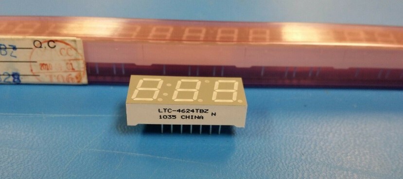 (5PCS) LTC-4624TBZ Display Panel Three Digit Seven Segment Display