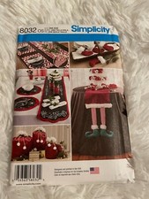 Simplicity Sewing Pattern 8032 Christmas Home Decor Entertaining Accessories