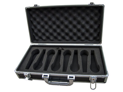 deetech Mikrofon Case / Mikrofon Koffer / Mic Case / 8 Mikrofone, Schaumstoff