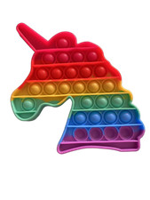 Unicorn Rainbow Bubble Finger Fidget Toy Bubble Stress Relief Push Pop