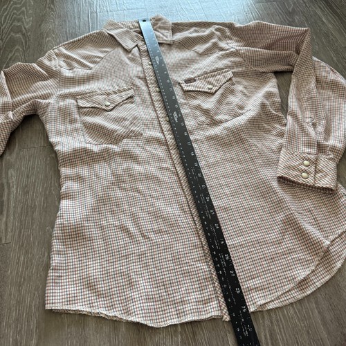 True Vintage 60s WRANGLER Pearl Snap Western Herren Hemd mit Knöpfen ~ Größe M Rodeo - Bild 5 von 7