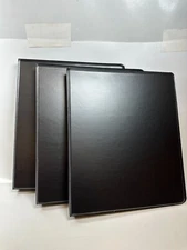 Spiral 11012PPBLKWPRR Round Ring 1/2" Binder Black Clear Overlay (Lot of 3) NEW