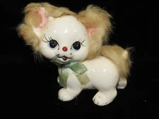 Vintage Ucagco Furry Fuzzy Cat Figurine - READ BELOW