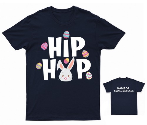 Hip Hop Easter Bunny T-Shirt Personalised Gift Customised Name Message - Picture 14 of 15