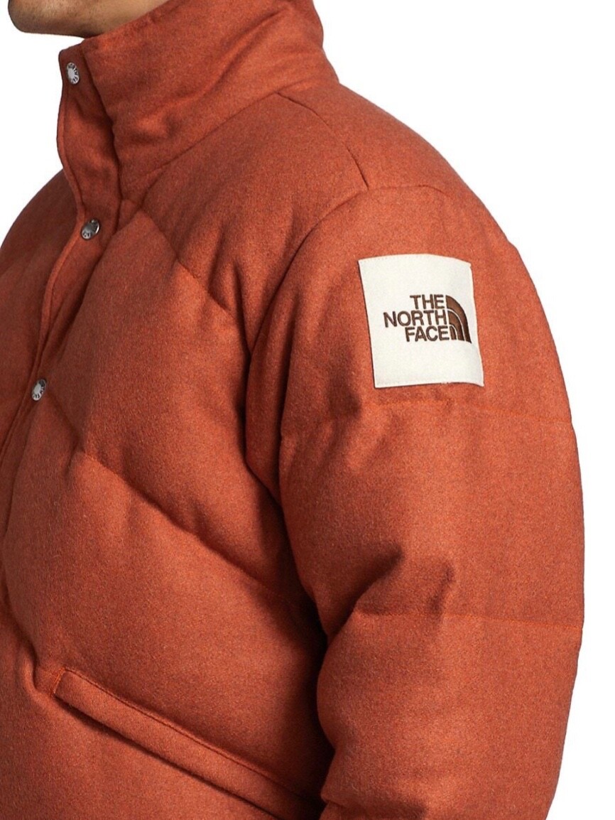 $600 The North Face Brown Label Larkspur Wool Down Bomber