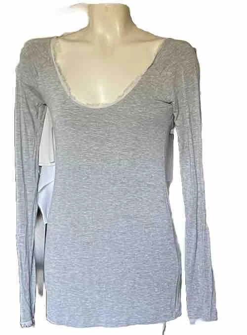 $695 M DONNA KARAN Deconstructed black label Viscose collection sweater M Top - Image 3 of 4